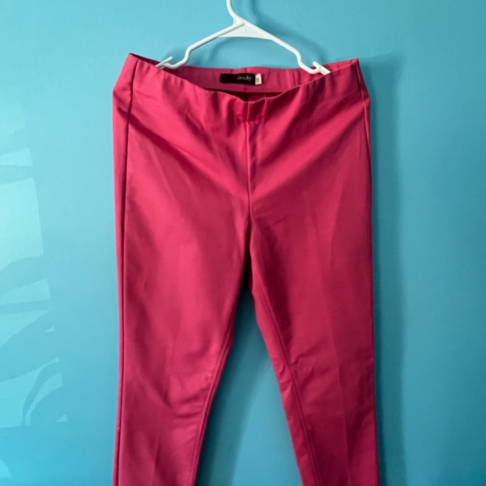 crosby. Hot Pink Straight-Leg Pants